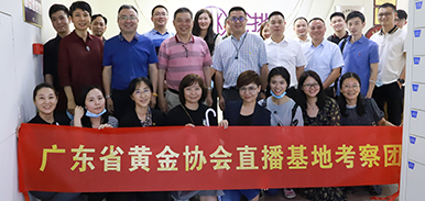 廣東省黃(huáng)金(jīn)協會莅臨會挑直播基地(dì)參觀考察