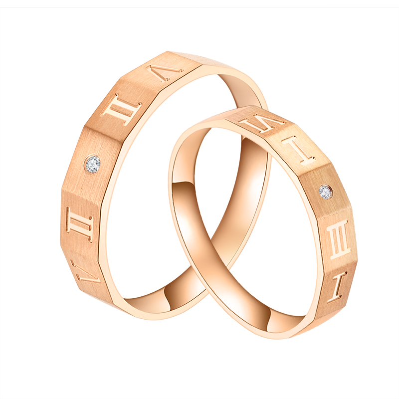 18k玫瑰金(jīn)鑽石戒指對戒男(nán)女(nǚ)結婚情侶戒定制鉑金(jīn)專櫃正品
