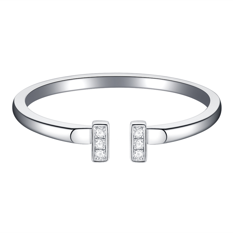 18K白金(jīn)字母雙t款群鑲鑽石戒指時(shí)尚百搭鑽石女(nǚ)戒節日送禮送女(nǚ)友(yǒu)