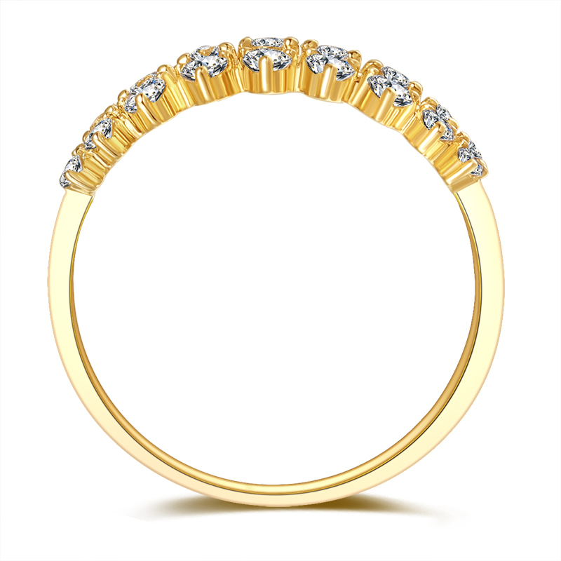 18K黃(huáng)金(jīn)璀璨群鑲天然鑽石戒指時(shí)尚百搭鑽石女(nǚ)戒節日送禮送女(nǚ)友(yǒu)