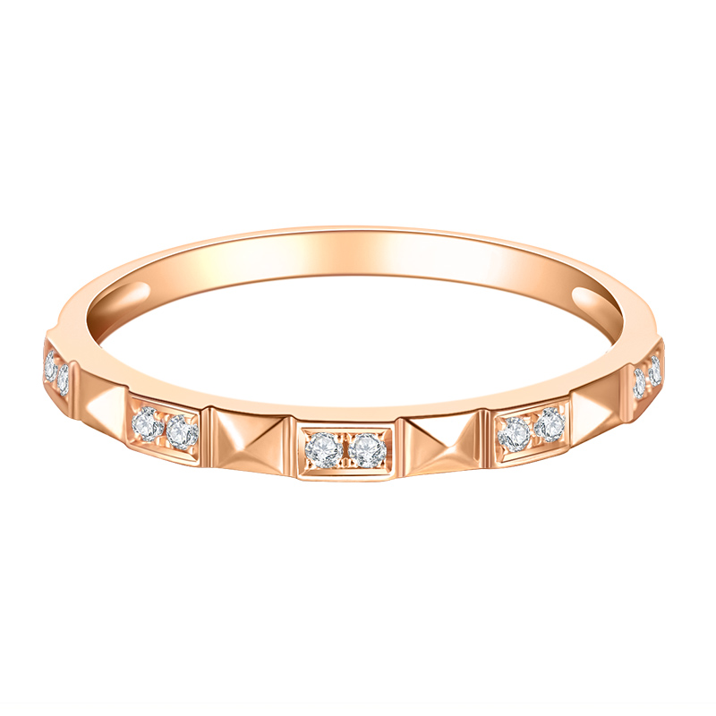 18K玫瑰金(jīn)群鑲天然鑽石戒指時(shí)尚百搭鑽石女(nǚ)戒節日送禮送女(nǚ)友(yǒu)