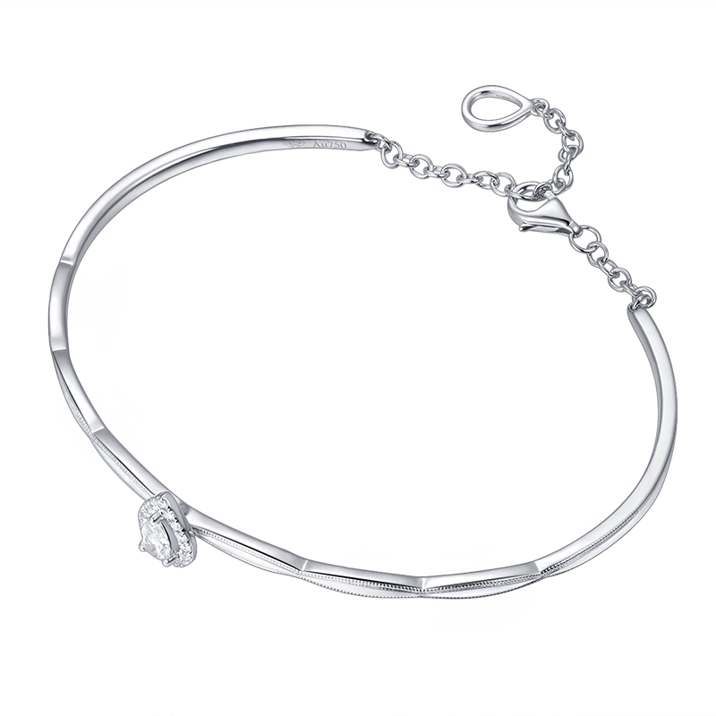 18k白金(jīn)鑽石手镯水滴鑽石手镯鏈時(shí)尚優雅大方送閨蜜送女(nǚ)友(yǒu)自(zì)用